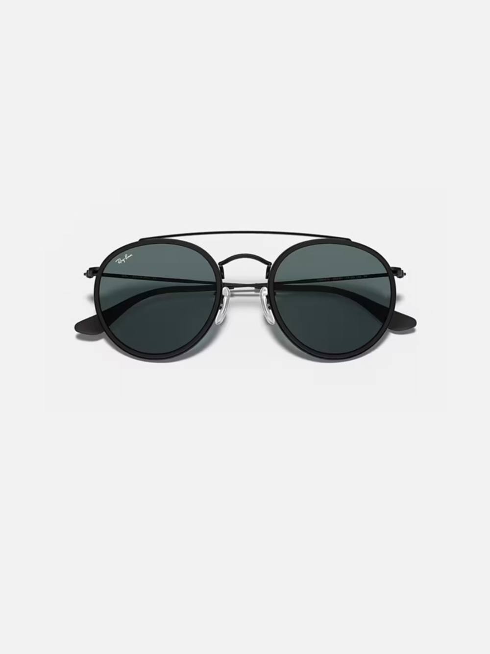 Ray-Ban Black Round Metal Sunglasses with Black Case